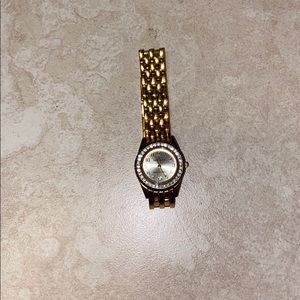 Gold with crystals Anne Klein watch